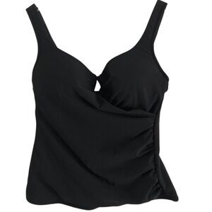 Miraclesuit Tankini Top Underwire Black Size 10